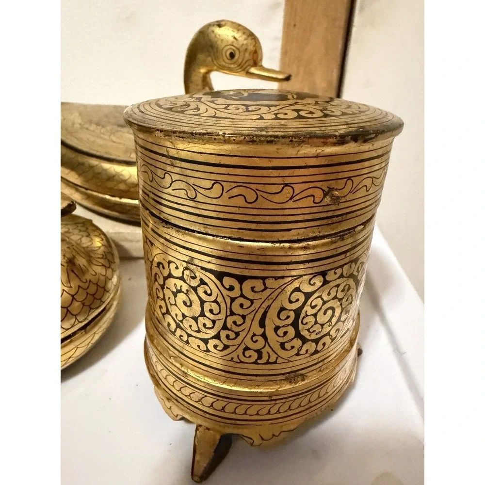vintage lacquerware trinket boxes Ducks And Box